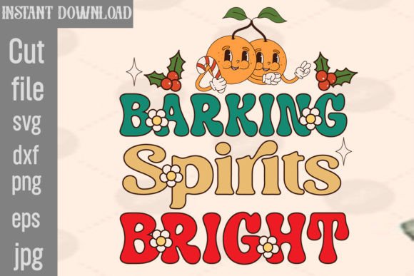Barking Spirits Bright Retro PNG Sublimation for Crafts and Graphics