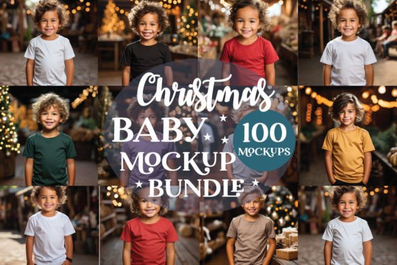 Christmas Baby Mockup Bundle Review for Embroidery Projects