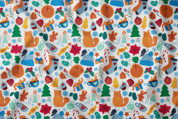 Cozy Winter Cartoon Seamless Pattern for Graphic Design