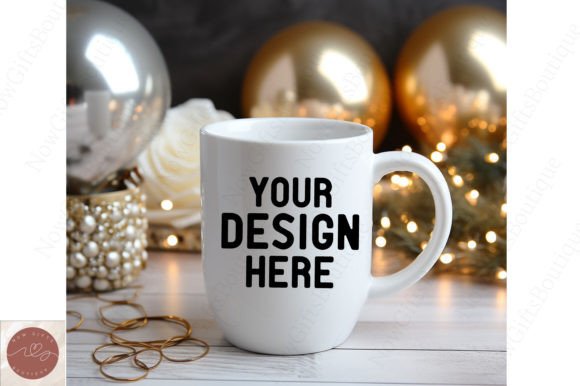 Happy New Year Mug Mockup 43 for Graphics and Mugs Amp