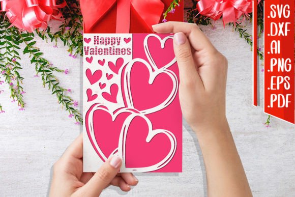 Happy Valentine’s Card 8 SVG DXF EPS AI for Crafts and Graphics