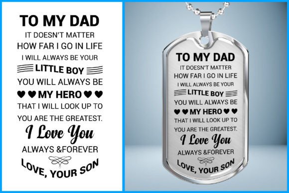 To My Dad Dog Tag Neckless Design – A Graphic Print Template Review