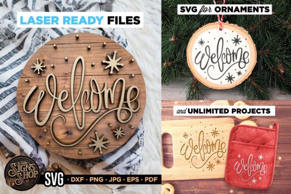 Welcome Snonw Flakes for Crafts and Graphics