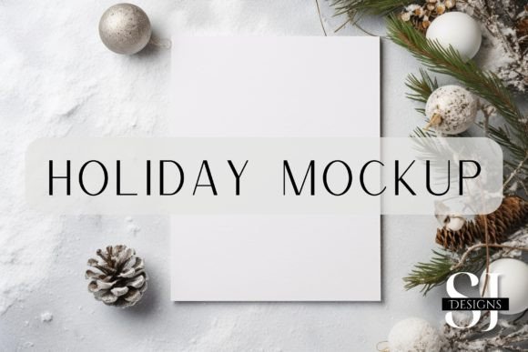 Winter Wonderland Holiday Invite Mockup - Graphics for Invitations Amp